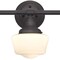 Westinghouse Fixture Wall 60W 3-Light Scholar ORB White Opal Schoolhouse Glass 6342100 - alternate 2